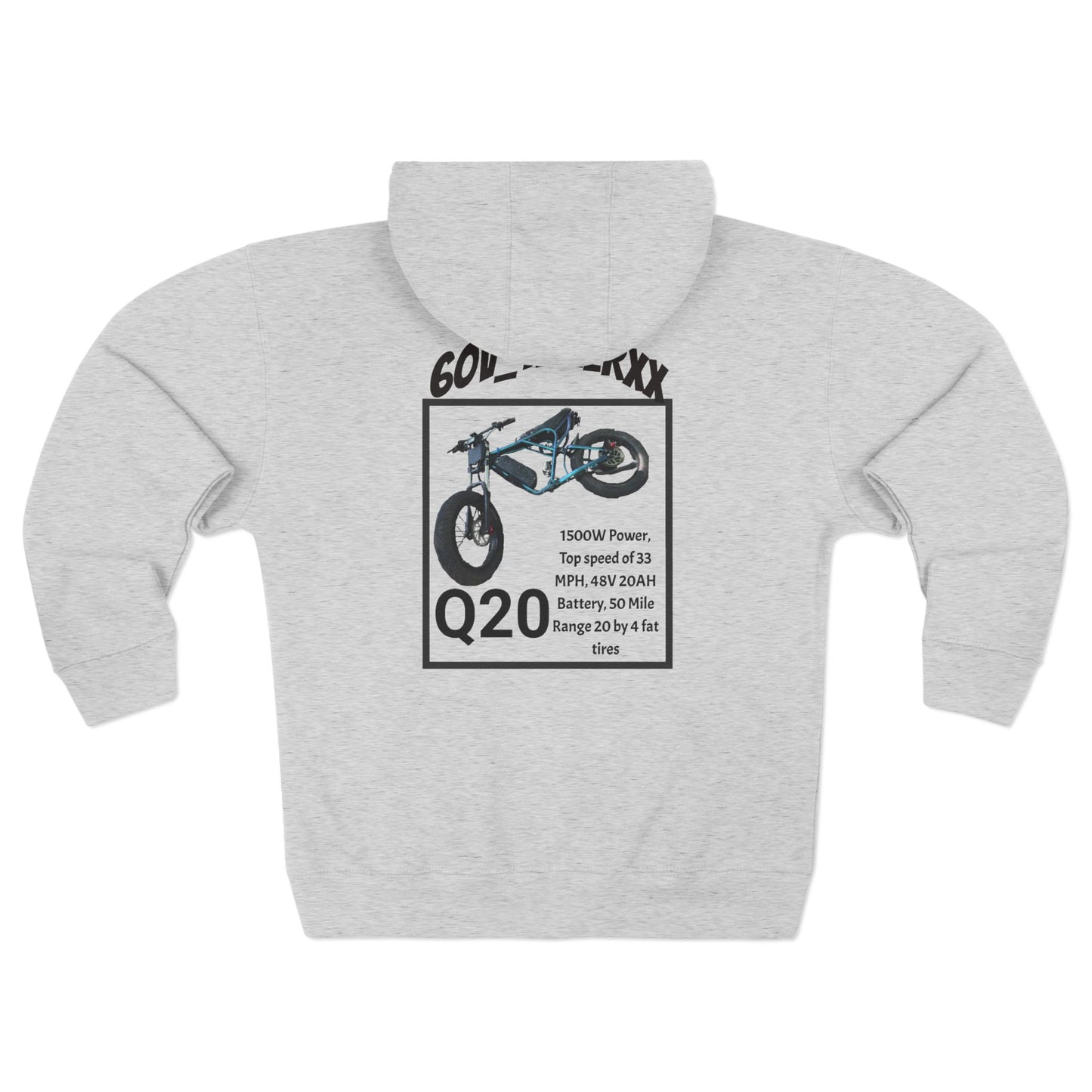 MotoStyle Apparel X 60V_1zzerxx Grey Edition Mens Zip Up Hoodie