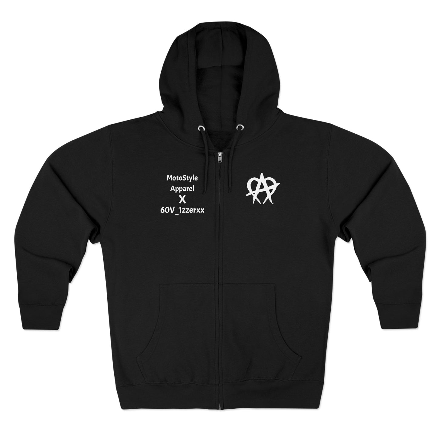 MotoStyle Apparel X 60V_1zzerxx Grey Edition Mens Zip Up Hoodie
