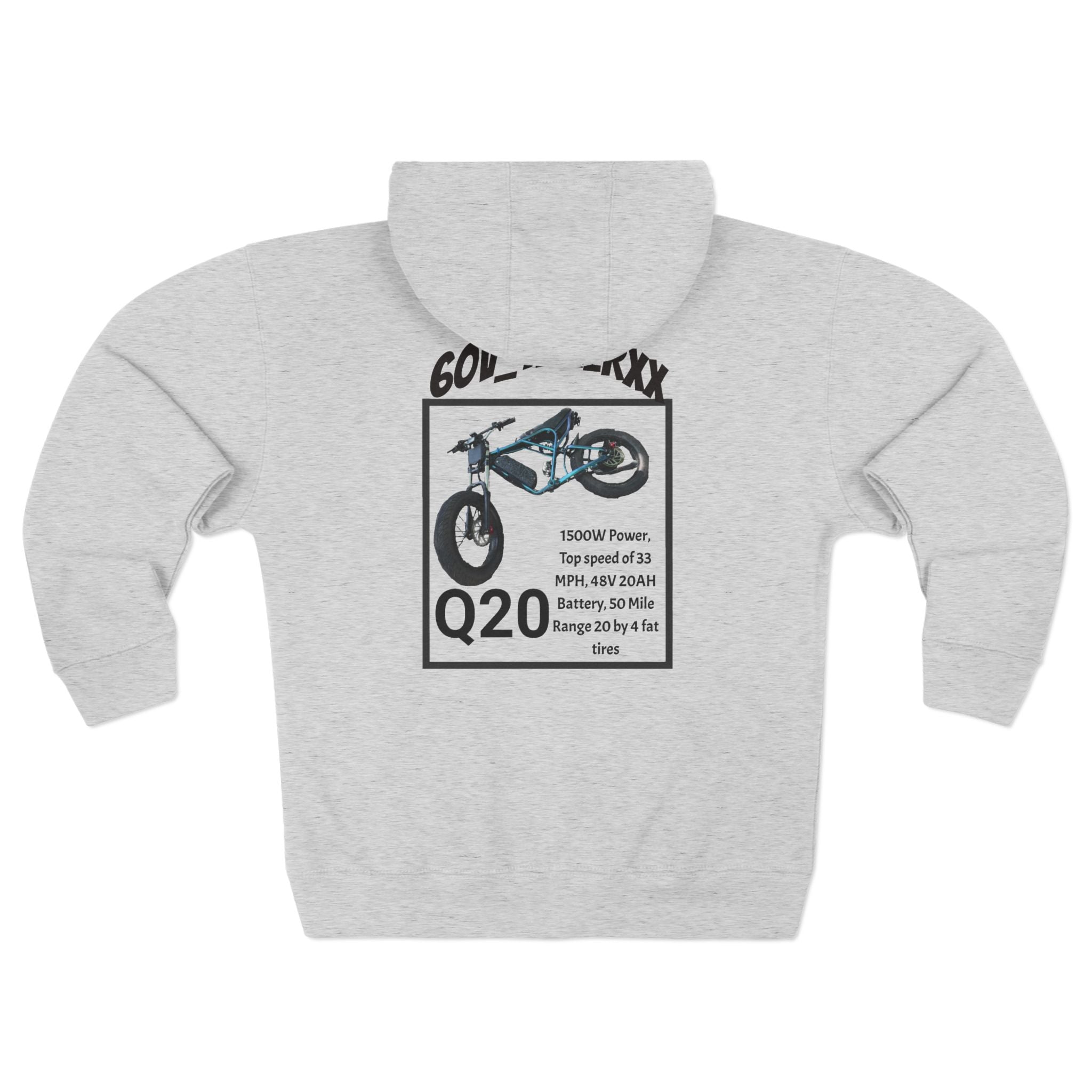 MotoStyle Apparel X 60V_1zzerxx Grey Edition Mens Zip Up Hoodie