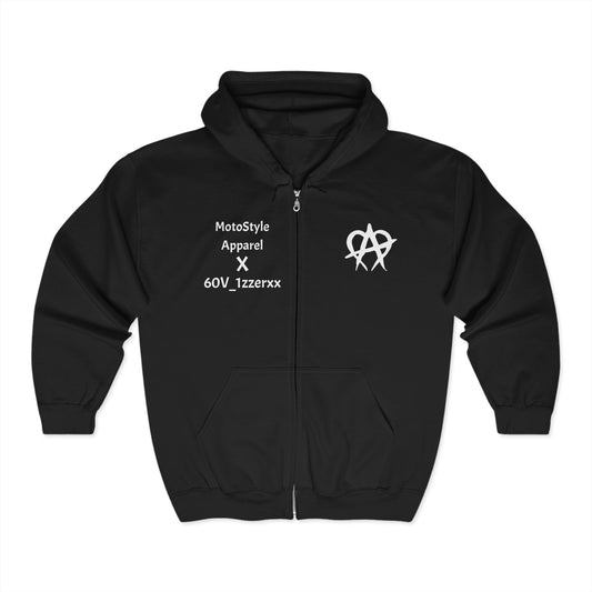 MotoStyle Apparel X 60V_1zzerxx Mens Zip Up Black Edition