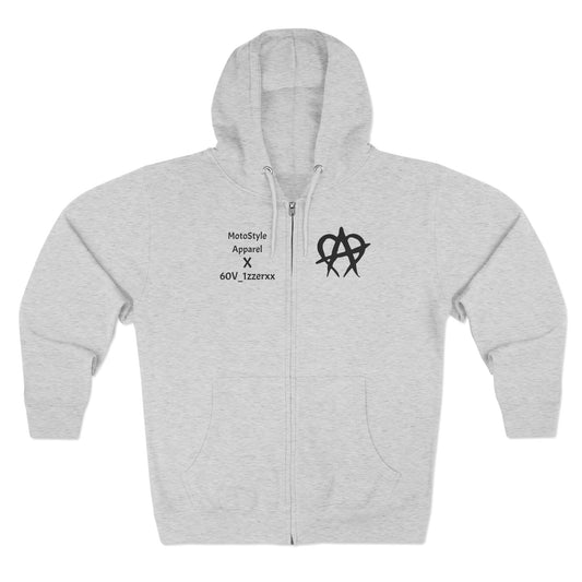 MotoStyle Apparel X 60V_1zzerxx Grey Edition Mens Zip Up Hoodie